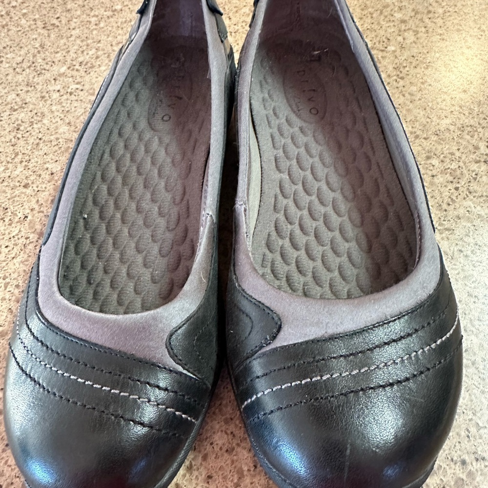 Privo Black Flats Slip-On Loafers